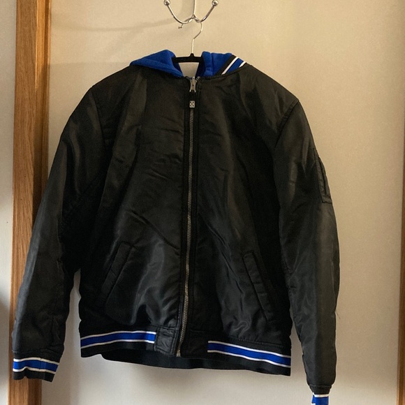 wonder nation Other - Wonder Nation Black Bomber Jacket with Blue Accents